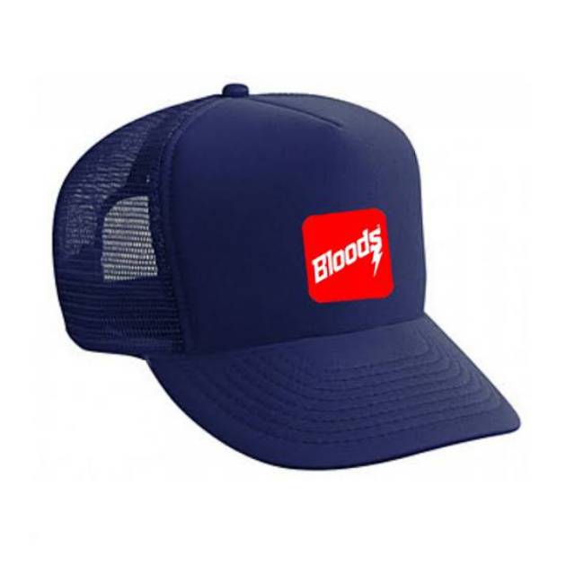 Giant Store Topi Trucker distro Bloods Logo.Navy premium color