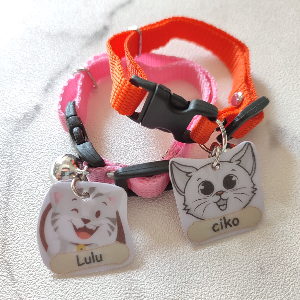 Kalung Kucing Nama Custom