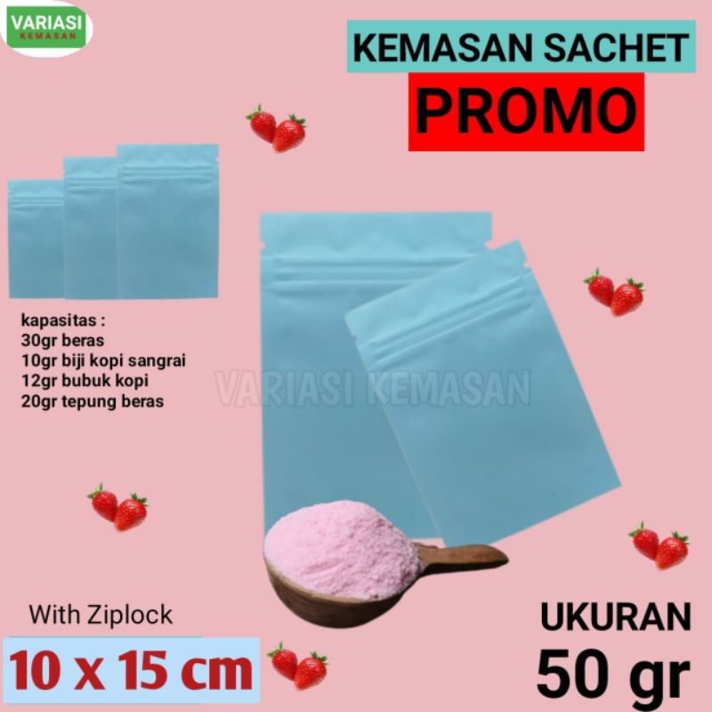 Kemasan Aluminium Foil Sachet 10cm×15cm Warna Flat Bottom Ziplock Bag