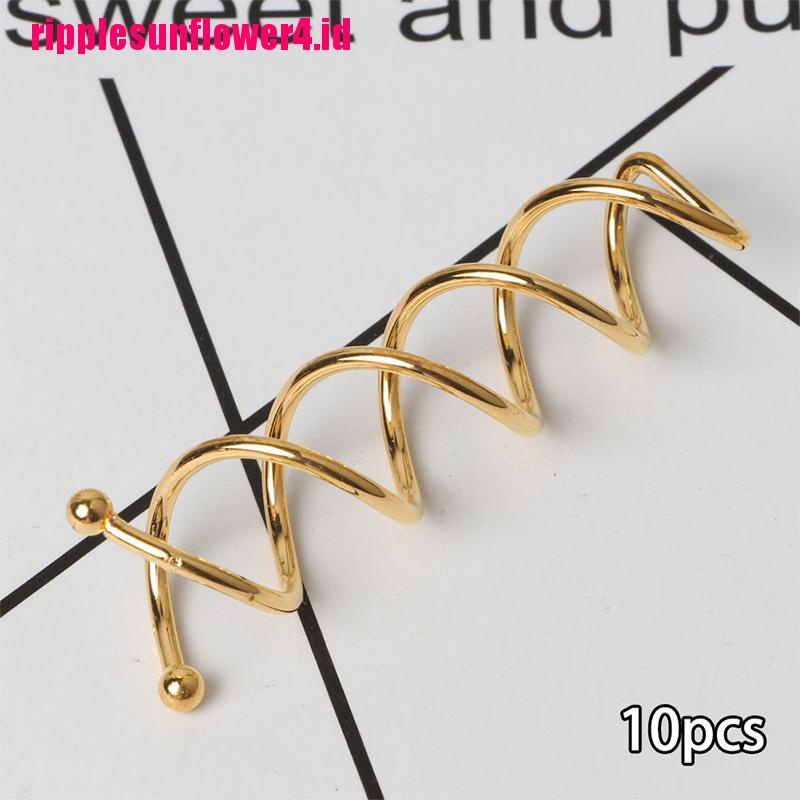 10pcs Pin Sekrup Spiral Untuk Rambut