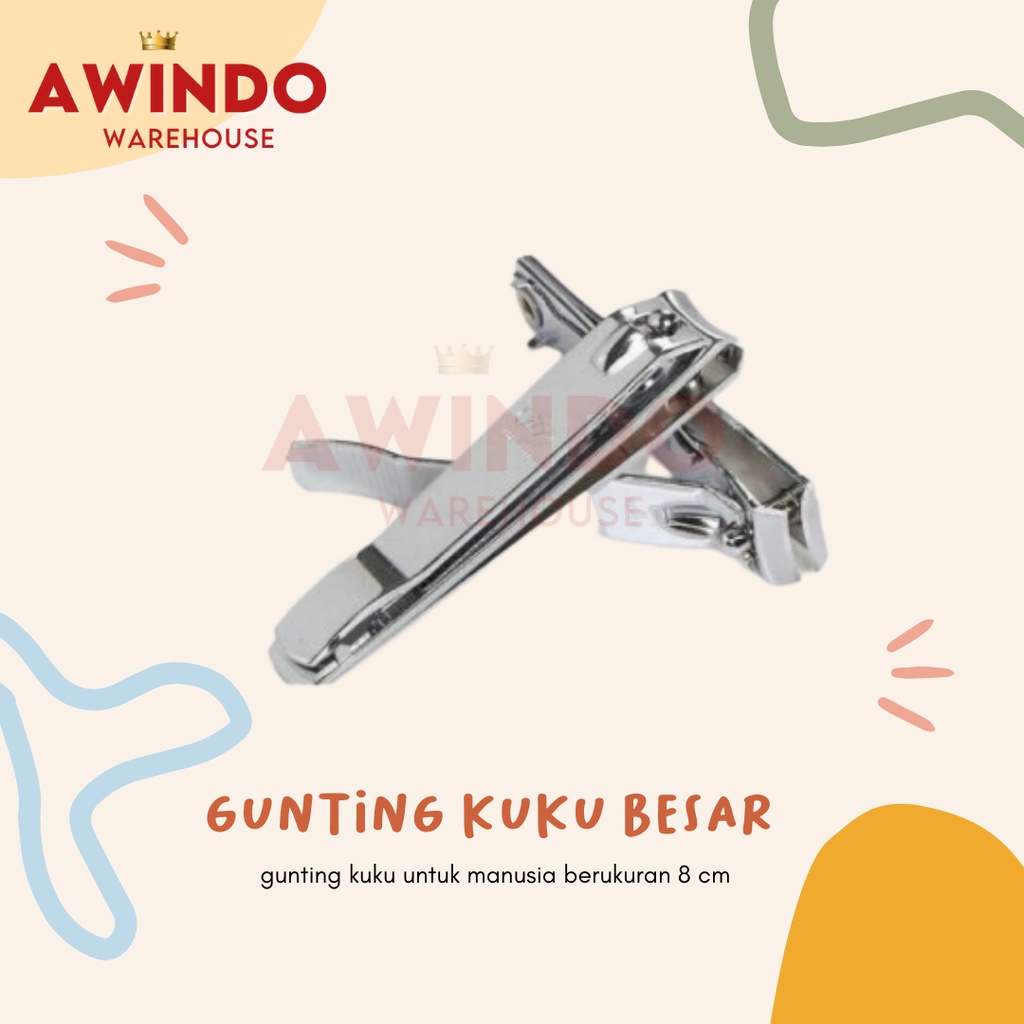 GUNTING KUKU BESAR - Gunting Kuku Stainless Nail Clipper