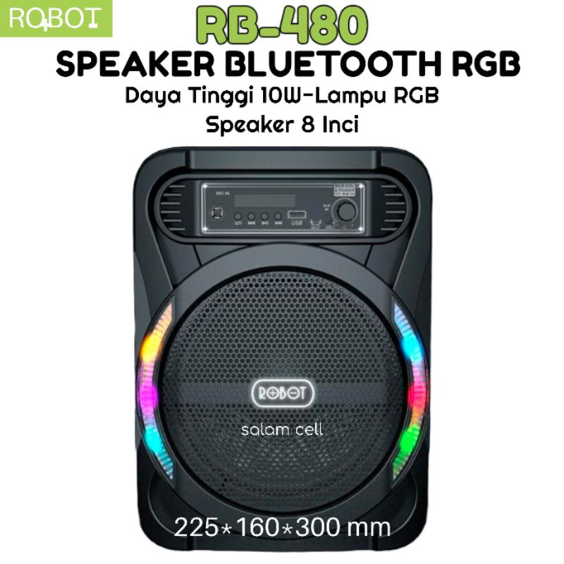 Spiker Bluetooth Robot RB450 Speaker 8inch Original Bergaransi