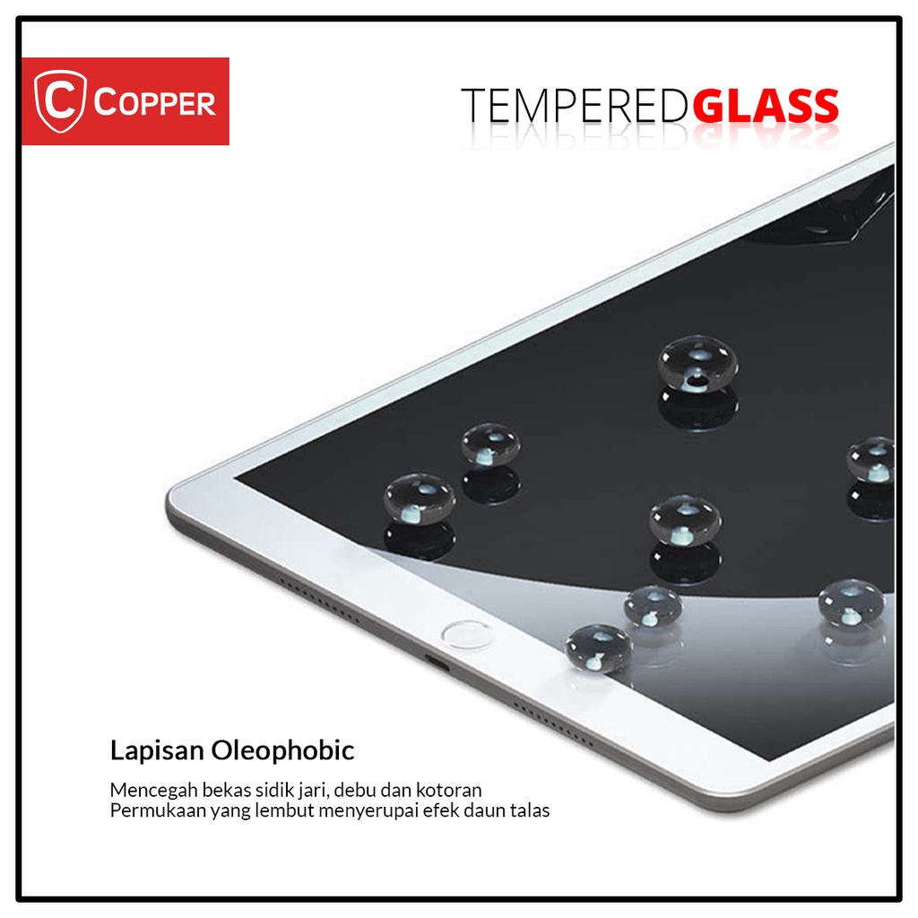 Ipad 9 / 10,2&quot; (2021) - COPPER TEMPERED GLASS FULL CLEAR