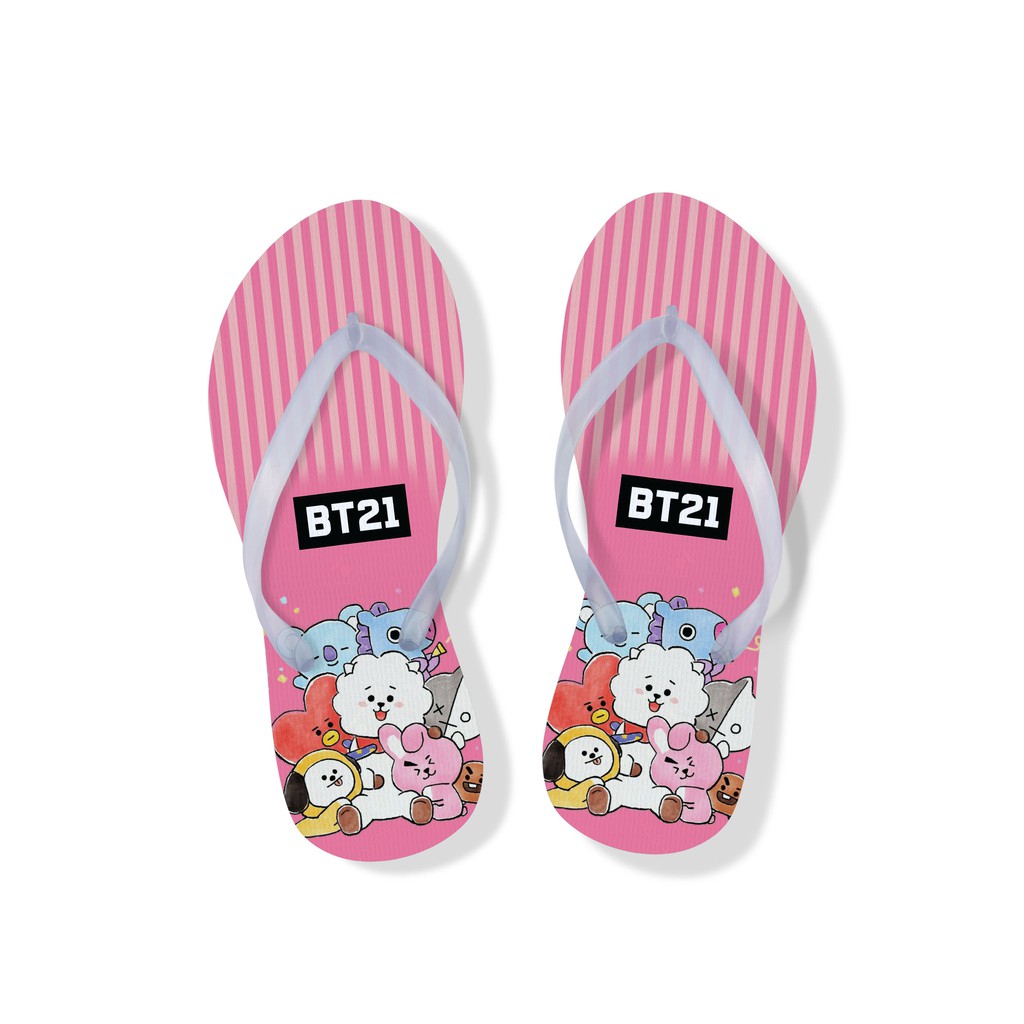 Sandal Jepit Anak Motif BT21 Cute Karakter