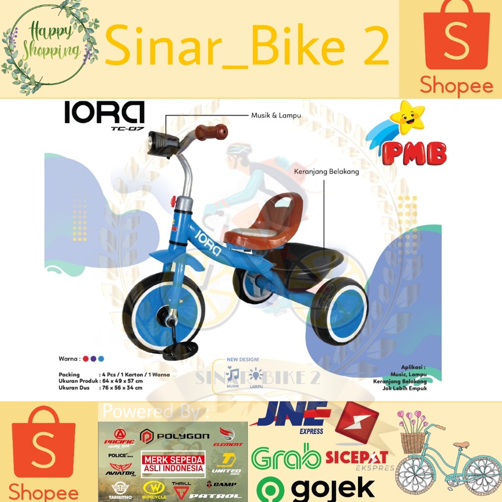 Sepeda Anak Roda Tiga Pmb Tc-07