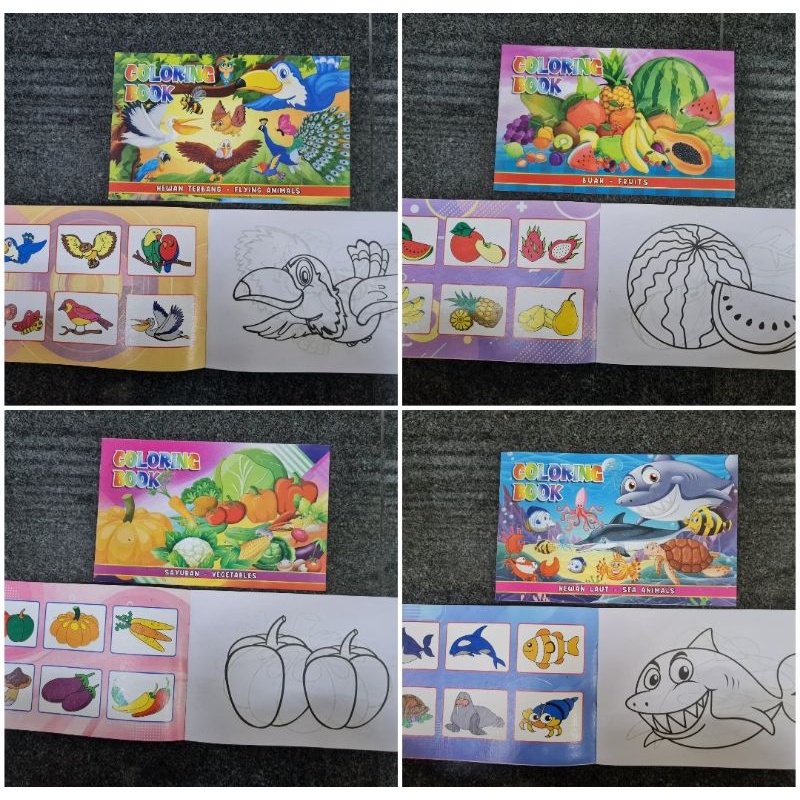 

buku gambar mewarnai /harga per 4 buku/4 motif