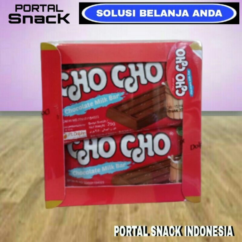 

CHO-CHO Chocolate milk bar isi 12 pcs @25/gr