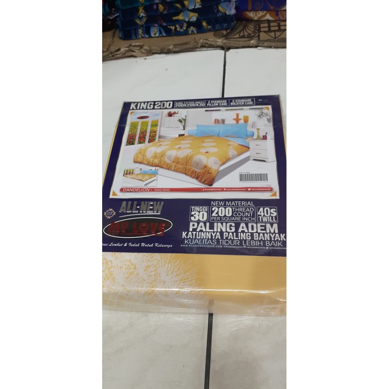SPREI MY LOVE 200x200x30CM BAHAN 100% KATUN/ SPREI 200x200x30cm My love READY
