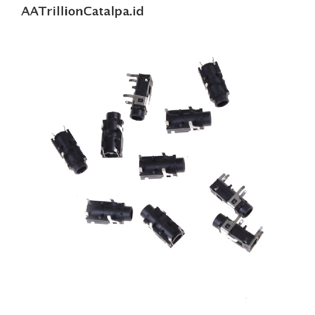 10 Pcs Panel PCB Mount 4 Pin 1 / 8 &quot;3.5mm Female Socket Jack Headphone Stereo