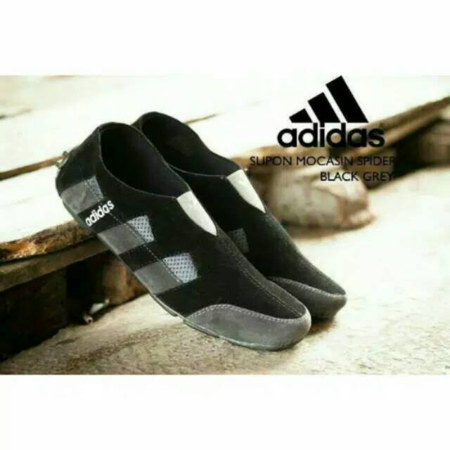 Promoo !!!! Sepatu slip on pria adidas casual slop formal kerja kantor kulit asli santai kuliah 4.5