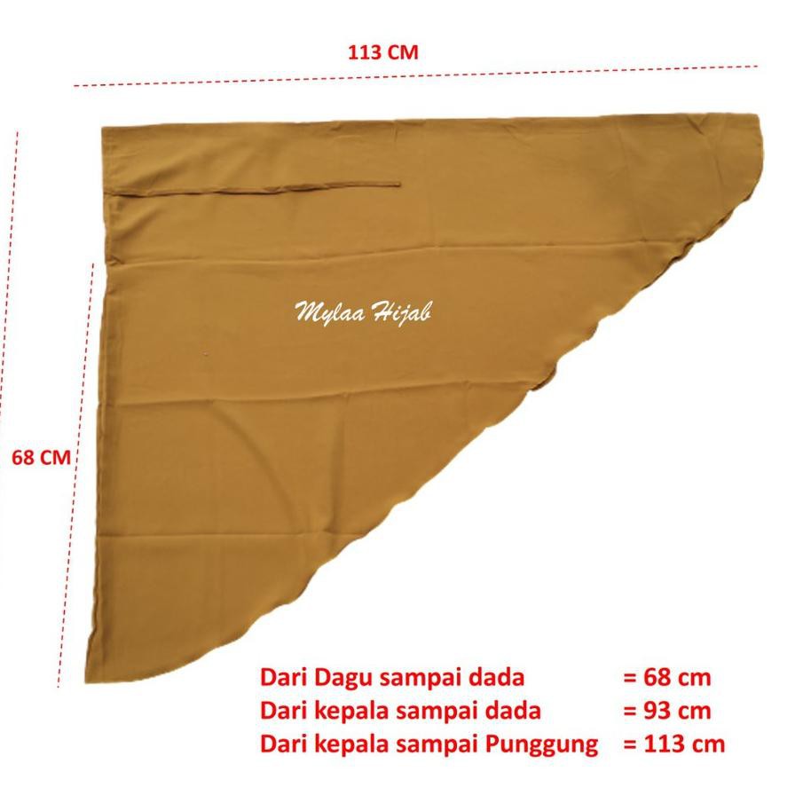Paling Baru ♚ Mylaa hijab bergo maryam instan bahan wolfis premium grade A size XL hijab kerudung hi
