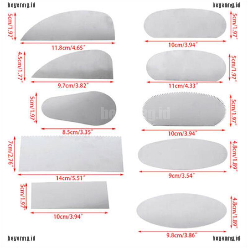 Bey 10pcs / Set Alat Pemotong / Pengerik Tanah Liat / Polymer Steel / Keramik