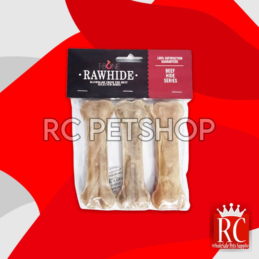 Bone Rawhide knotted bones snack treat Gigitan anjing Knotted bones