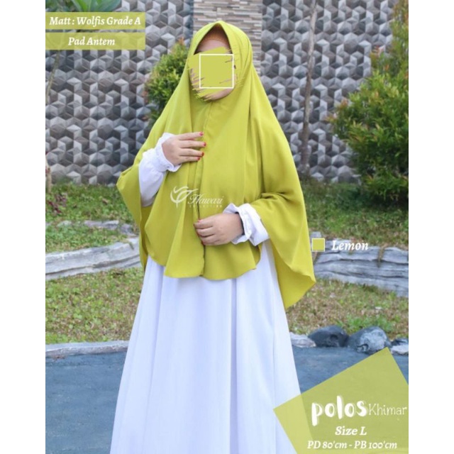 Khimar polos wolfis size L by hawari collection "Original" | Antem | jilbab hawari