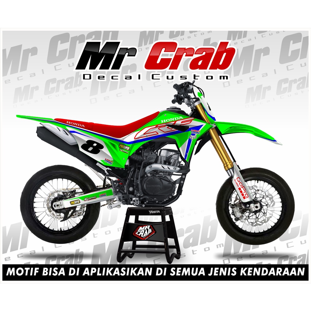 decal stiker crf 150 l full body  HIJAU - Supermoto