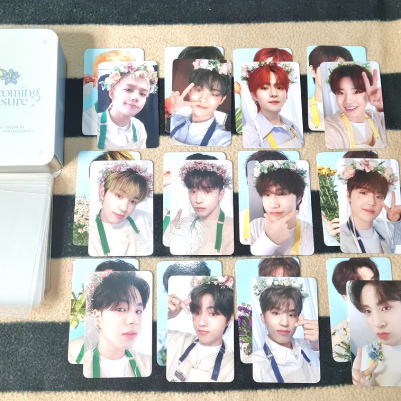 [2 Photocard + Toploader] Treasure Photocard - Official from Blooming Tincase Top loader + PC kit Tr