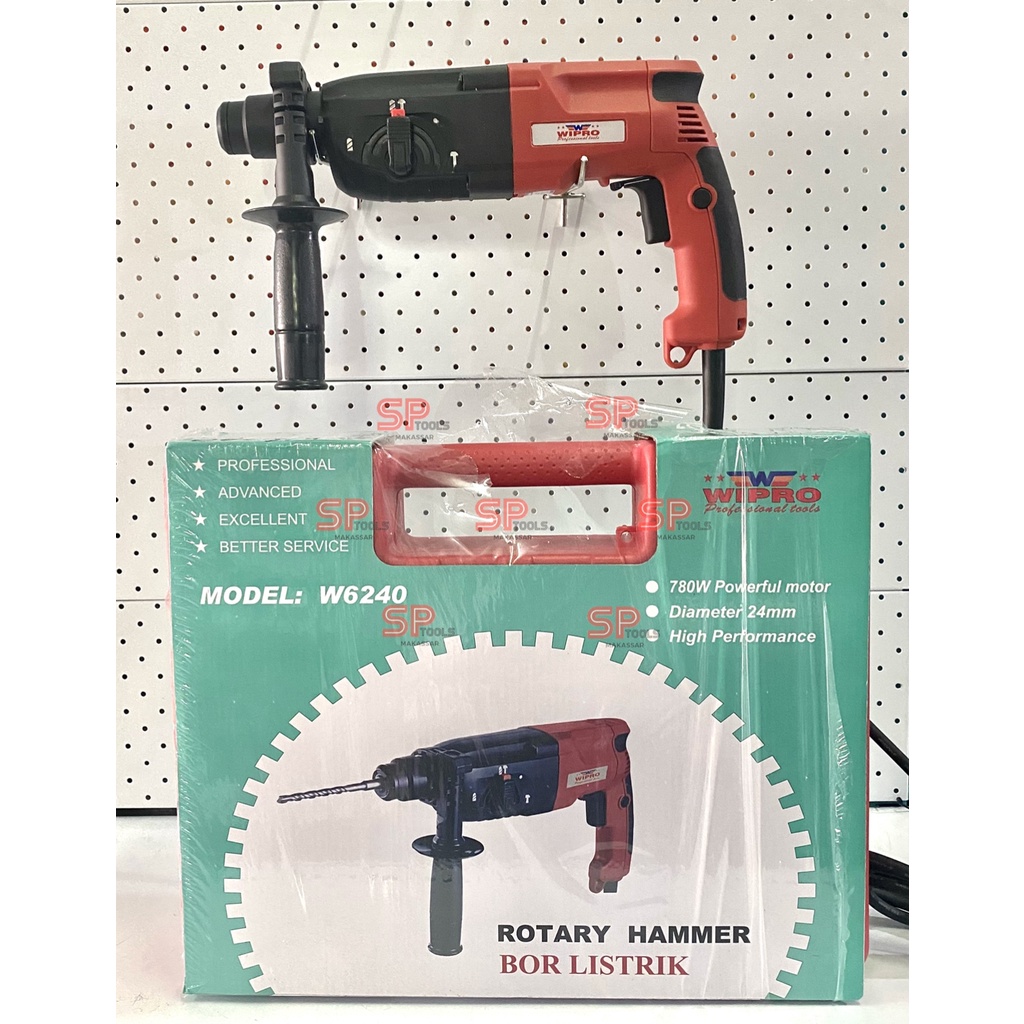 MESIN BOR BOBOK BETON ROTARY HAMMER SDS 24MM WIPRO W6240 W 6240 W-6240