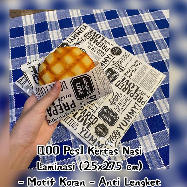 

ー➚ Kertas Nasi Laminasi (25x27.5 cm) - Newspaper Printing - Anti Lengket - 25x27.5 ★★★ 6GB