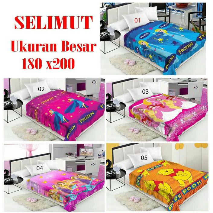PROMO MURAH Selimut Bulu Halus As Sutra Rosanna Hello Kitty Kuda Pony Frozen Good Quality