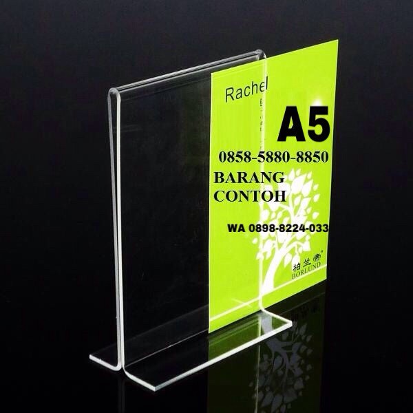 Tempat Brosur Menu Akrilik Plastik Mika A5