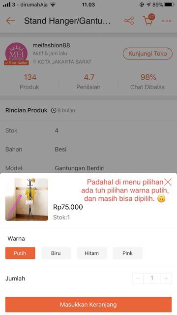 Stand Hanger/gantungan Berdiri