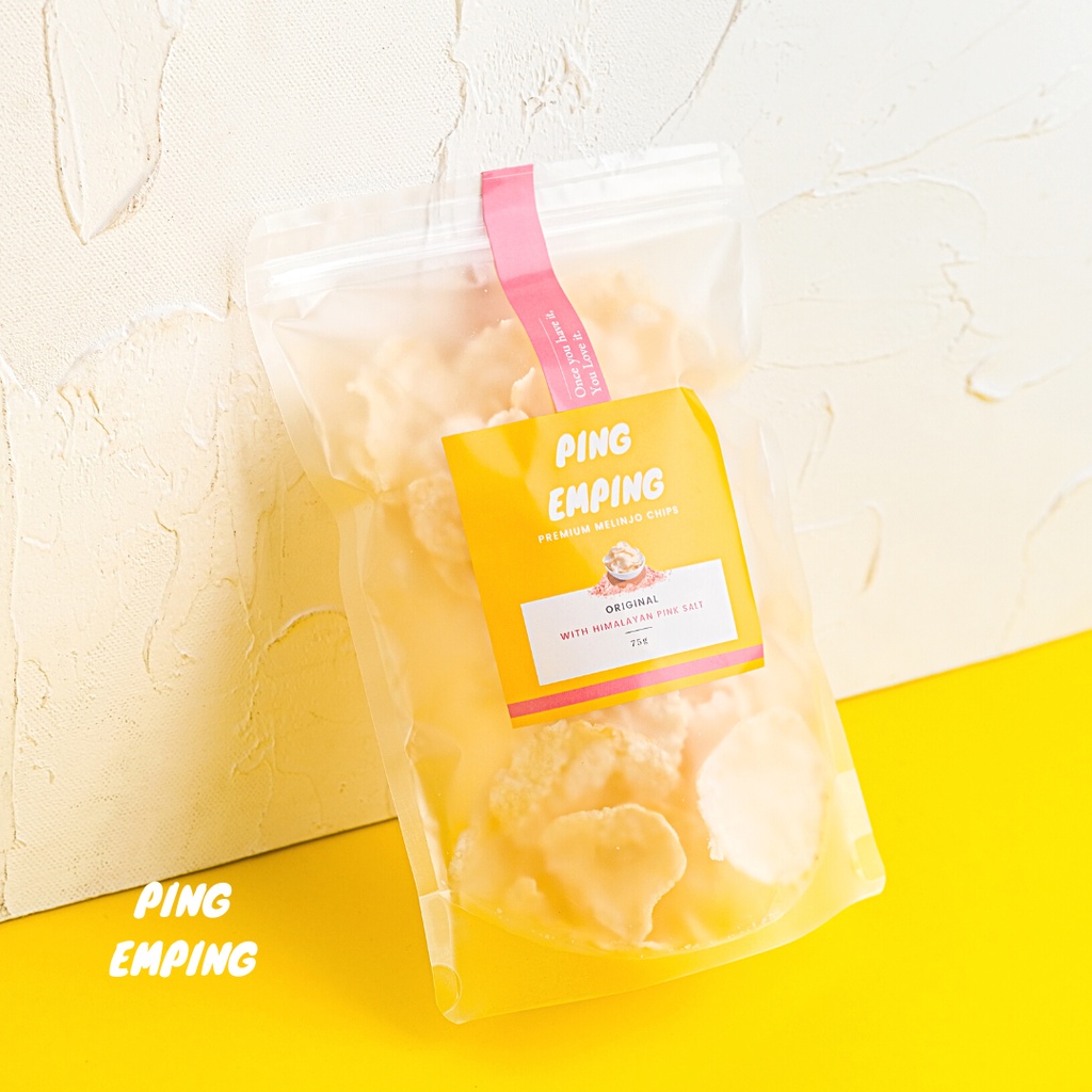 

Ping Emping With Himalayan Pink Salt 75g Makanan Ringan Camilan Keripik Kerupuk Melinjo Goreng Asin