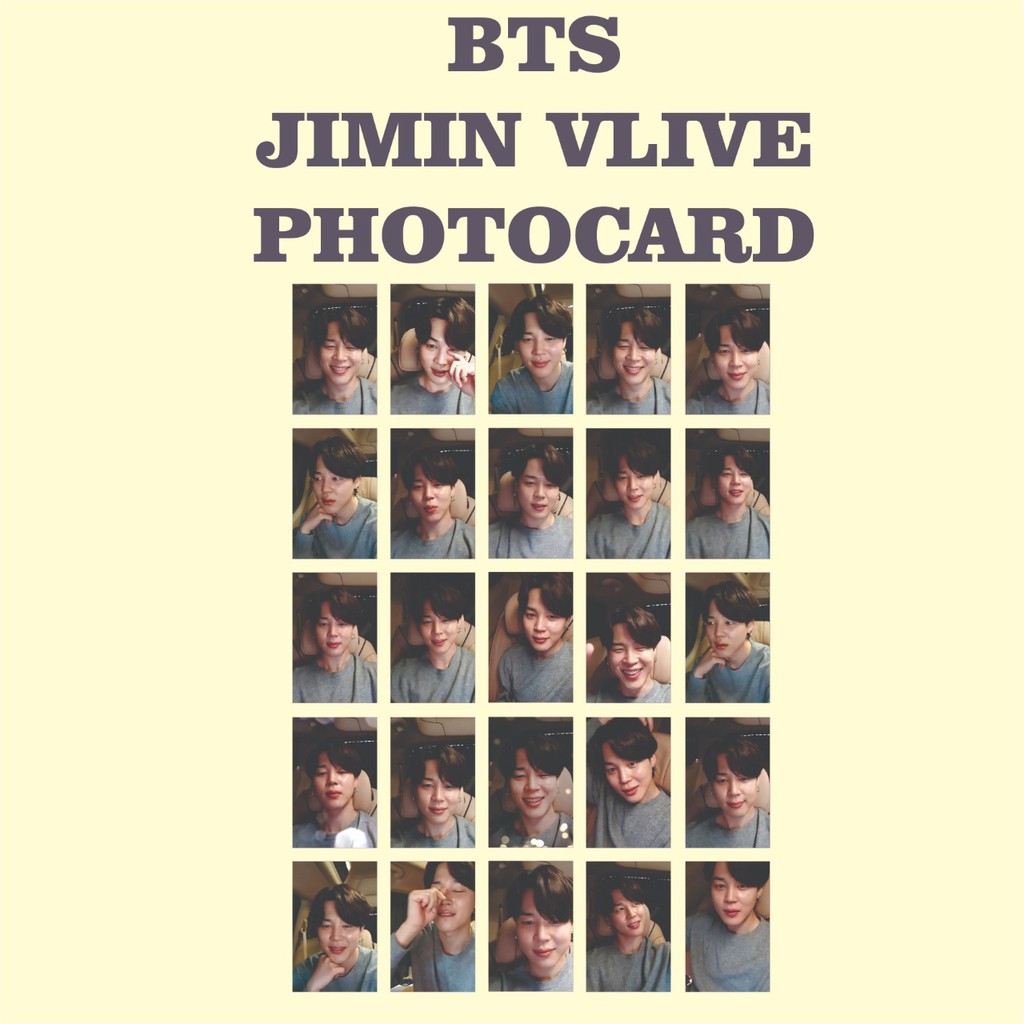 BTS TAEHYUNG JIMIN JIN SUGA VLIVE 2021 PHOTOCARD