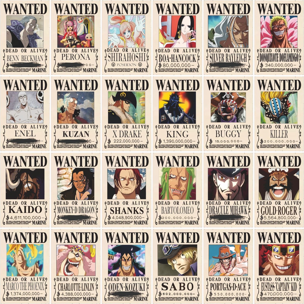 HIASAN DINDING BOUNTY ONE PIECE POSTER KAYU ANIME DEKORASI DINDING JINBE