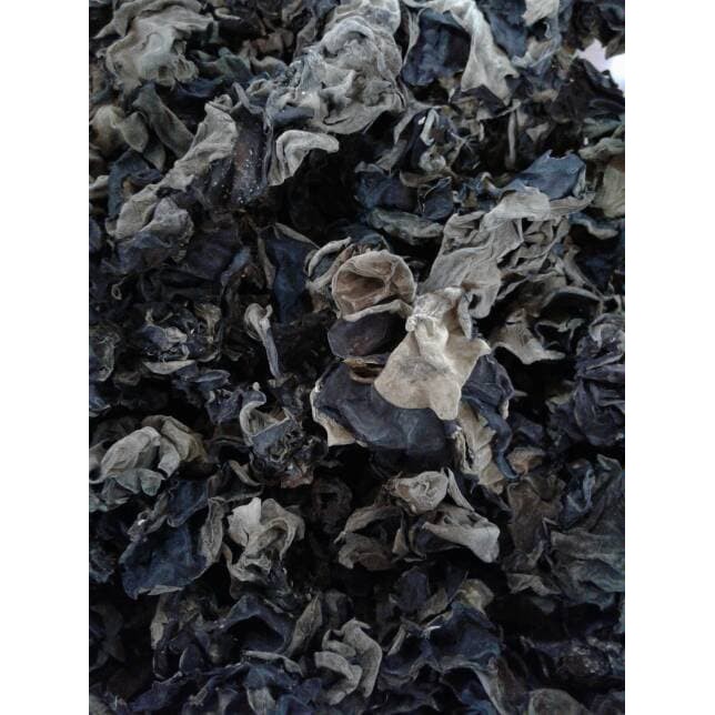 Jamur Kuping Hitam Kering / Dried Black Fungus Loss / 100g (Cap Kapal Bokji Hitam)