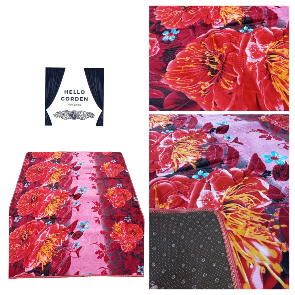 FREE ONGKIR  KARPET TURKY BULU HALUS MOTIF BUNGA