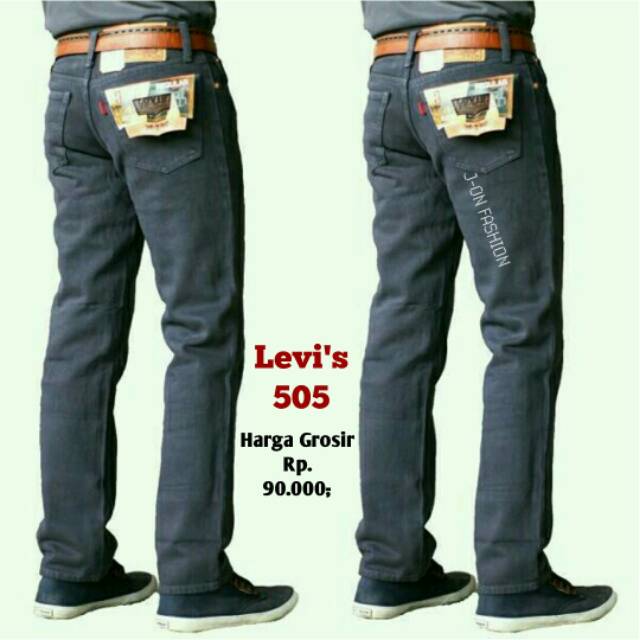 LEVIS 505 REGULAR FIT, JEANS STANDART, ORIGINAL FIT, CREAM, BROWN, GREY, CELANA ABU, CELANA COKELAT