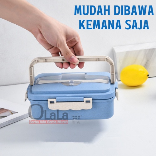 Lunch Box Set Kotak Bekal Makan Wheat Straw 4 in 1 CH-4261