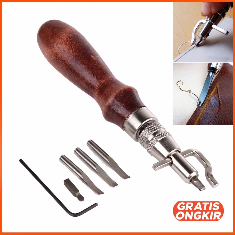 Alat DIY Kulit 7 in 1 Leather Craft Stitching Sewing Tool Set DK30015