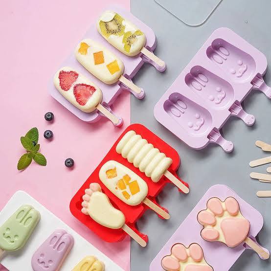 CETAKAN ICE CREAM / JELLY AGAR AGAR SILIKON KARAKTER LUCU