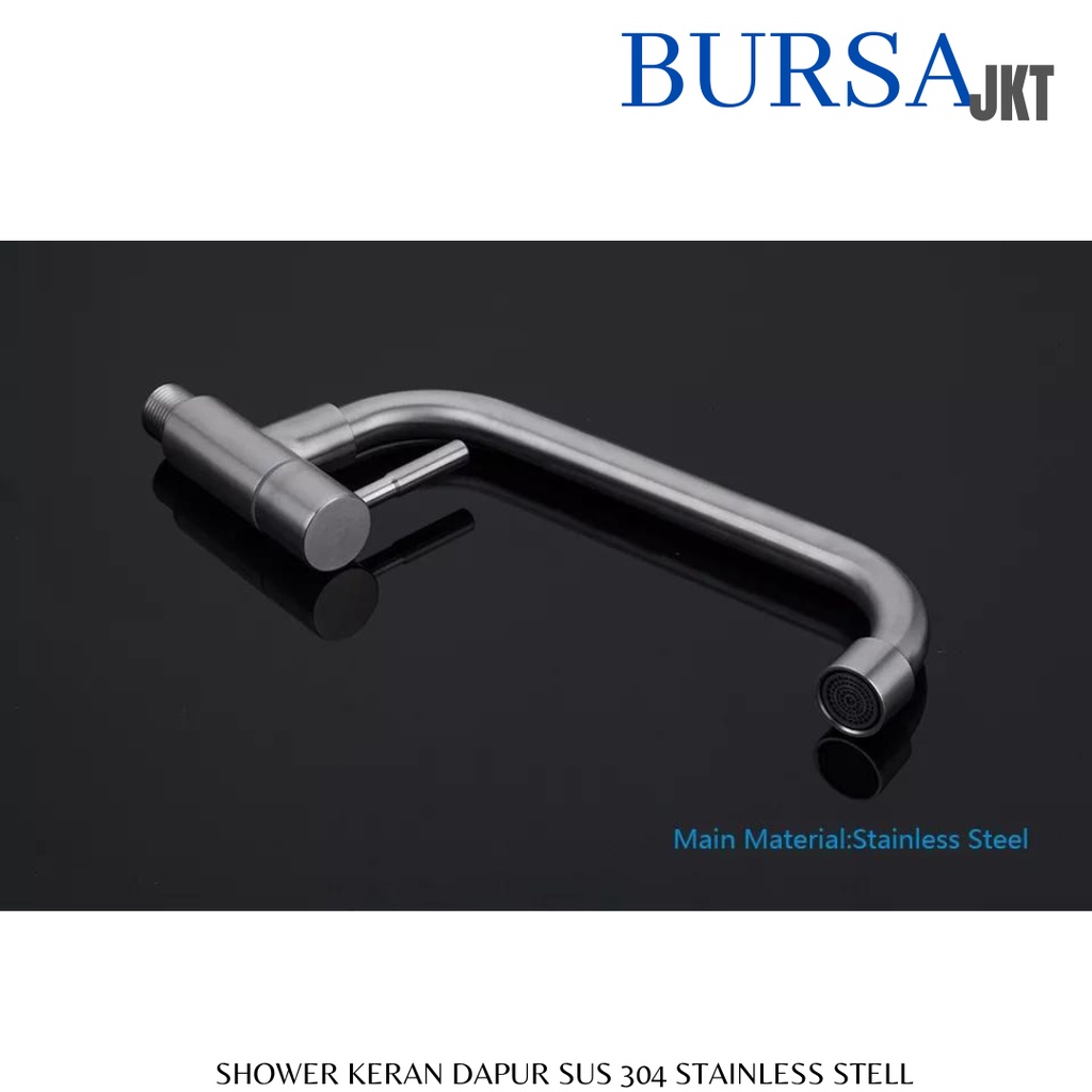 KERAN DAPUR WASTAFEL FAUCET CUCI PIRING CUCI TANGAN STAINLESS STEEL SUS304 ANTI KARAT MODEL ANGSA