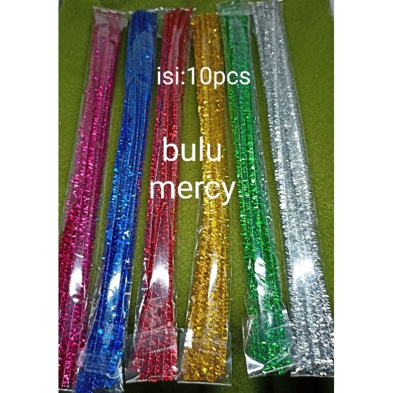 bulu mercy / bulu metalik 1 bks (isi:10pcs)