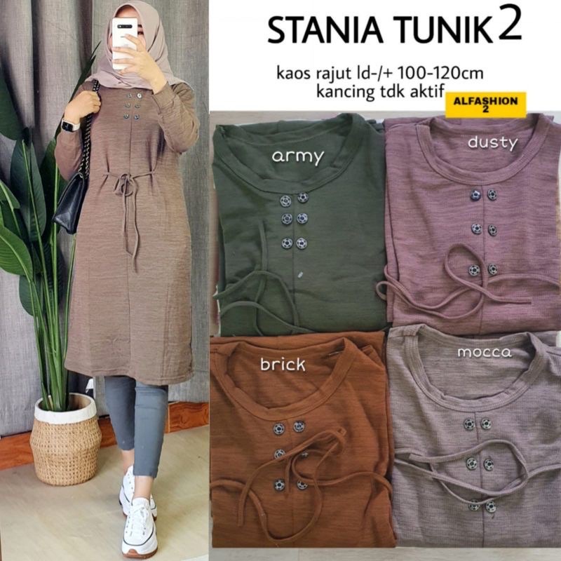 Stania Tunik - Tunik Kaos Rajut LD105+ / R.2 - 336-6804