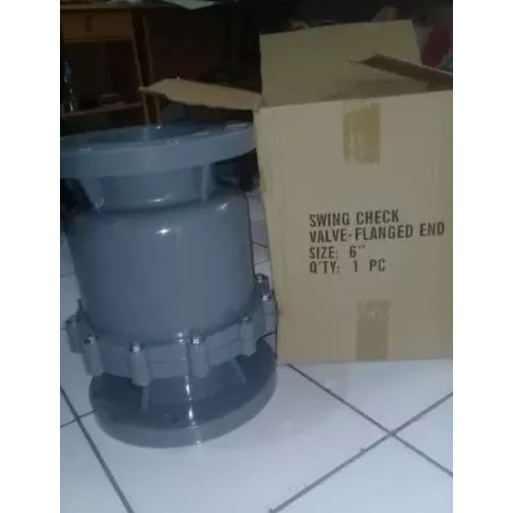 Swing check valve flanged end 6&quot; 6 in inch PVC klep tabok PVC flange