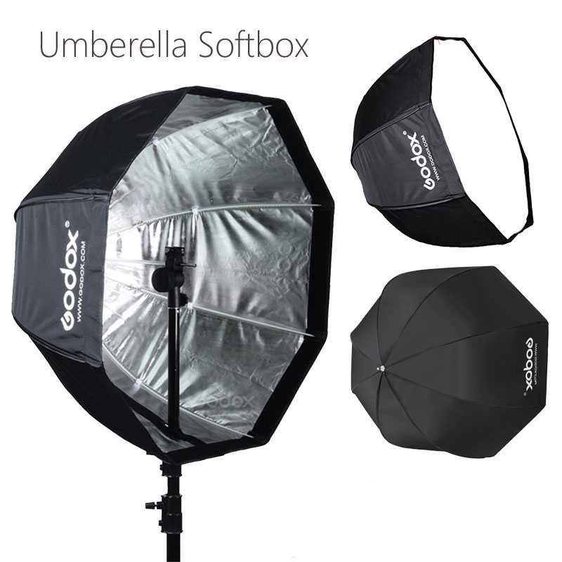 (BISA COD) FTIHSHPGodox Payung Octagonal Softbox Reflektor Flash 120 CM (Original)