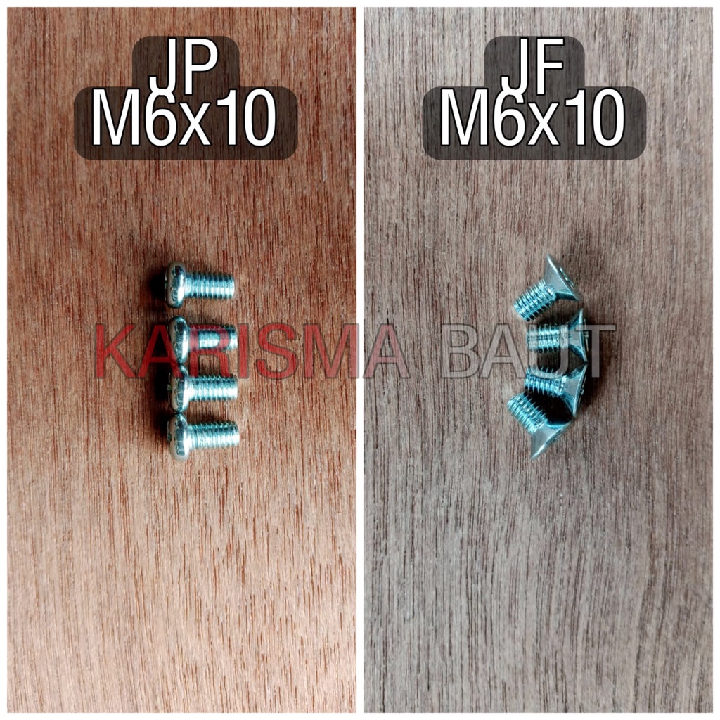 Baut JP M6 x 10 ( baut JP 6x10 ) / Baut JF M6 x 10 ( baut JF 6x10 )