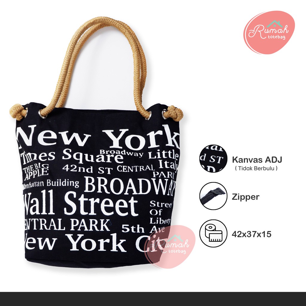 TAS_BDG - TOTEBAG UNIK KARAKTER NEW YORK