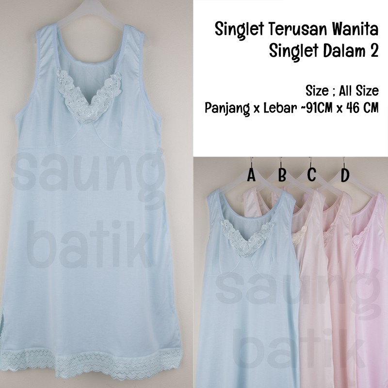 Singlet Terusan Wanita Dewasa Singlet Panjang Wanita