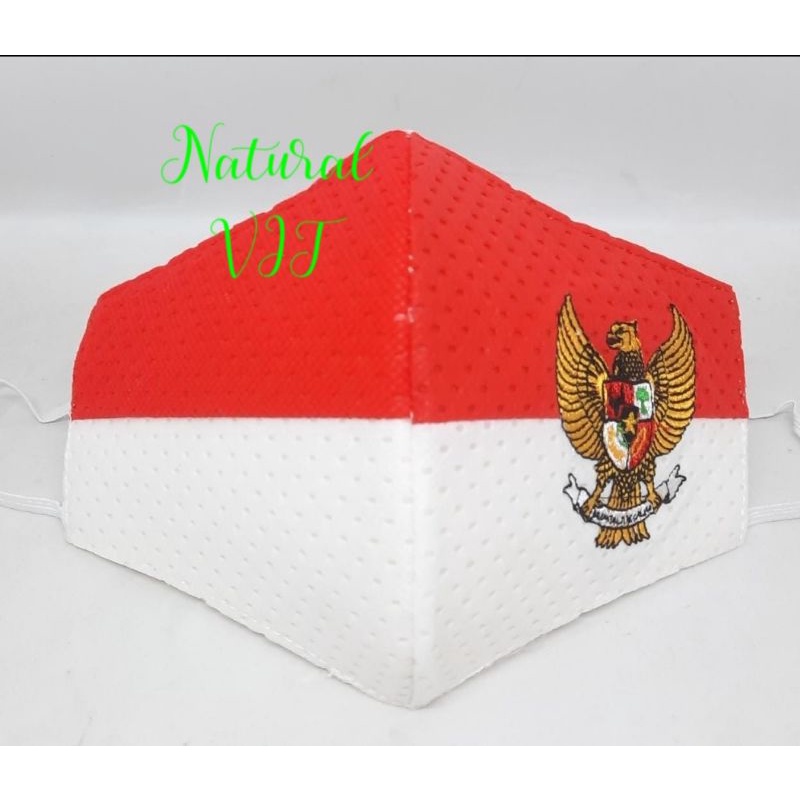 Masker merah putih bordir garuda // ada banyak varian