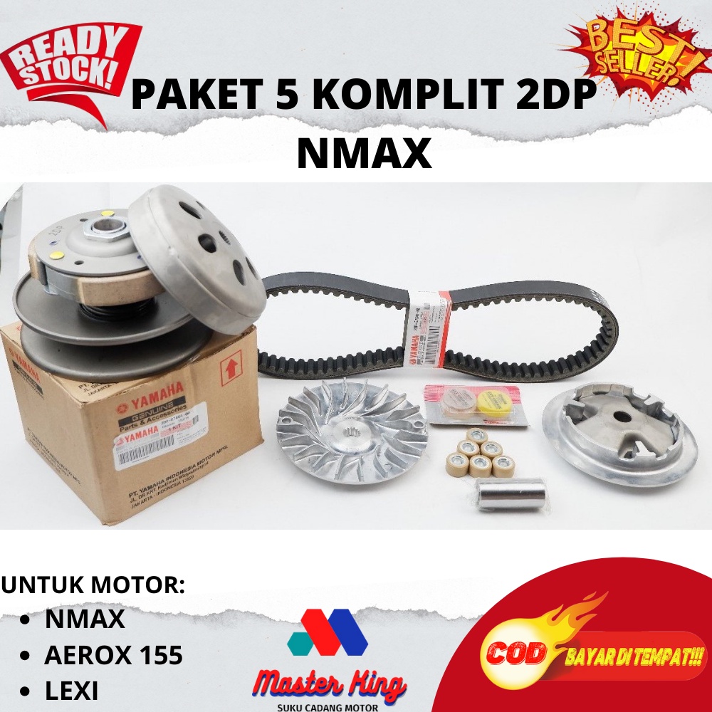 VanBelt Nmax - AEROX 155 - LEXI - PAKET 5 Van belt Timing Vbelt Yamaha Nmax 2DP - PULLY 2DP VanBelt 