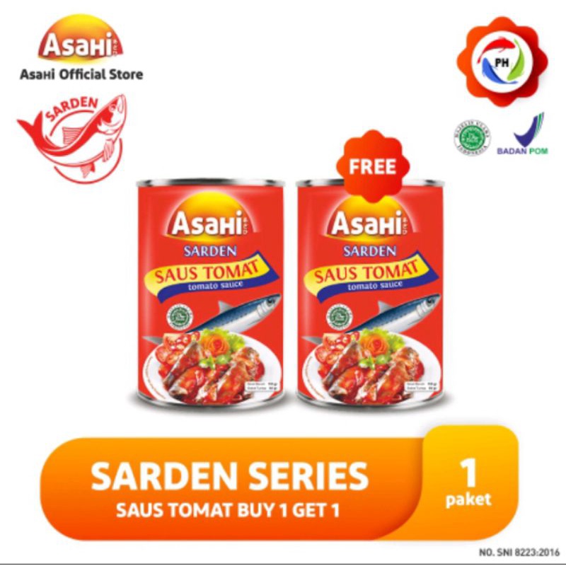 AsaHi Sarden Saus Tomat 155 gr - Buy 1 Get 1 Saus Tomat 155gr