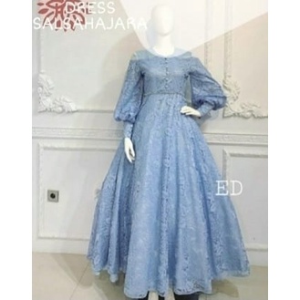 3 UKURAN M L XL DRESS SALSAHARAJA FASHION BUSANA PAKAIAN WANITA BRUKAT ED