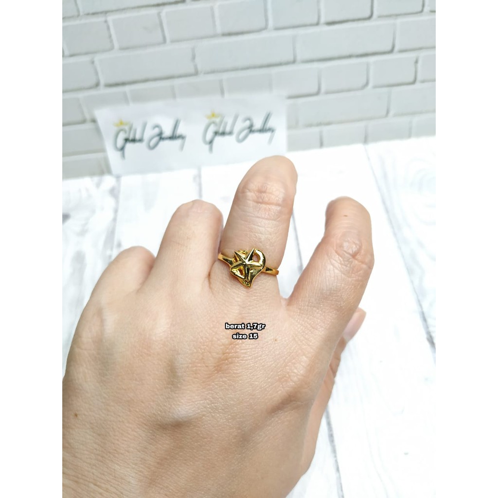 CINCIN BINTANG LAUT GOLD PERAK  ASLI S925 GLOBAL JEWELLERY CJ069