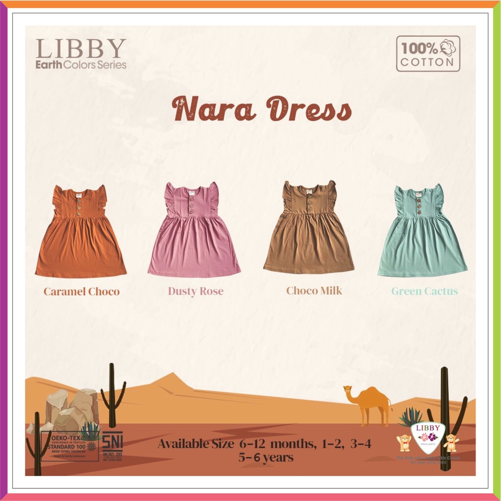 ❤ Fashionbabies ❤ LIBBY NARA DRESS / DRESS BABY LIBBY EARTH COLOUR SERIES ORIGINAL-1