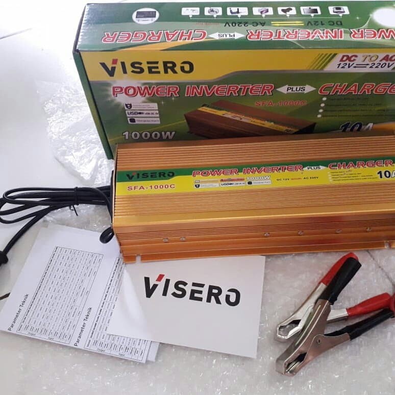 visero sfa-1000c power inverter 12v 1000w plus charger 10a