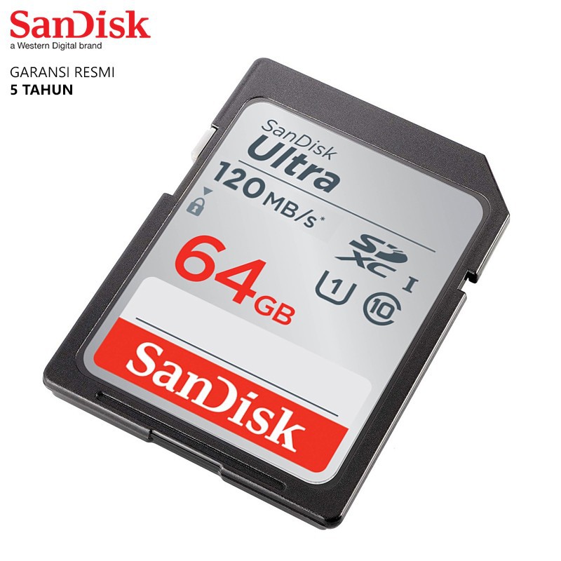 SanDisk Ultra SDXC 64GB UHS-I 120MB/s Memory Card Kamera